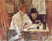Henri  Toulouse-Lautrec A la Mie oil on canvas